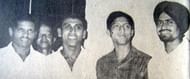 The golden four of Indian football (from left to right): Tulsidas Balaram, P.K. Banerjee, Chuni Goswami, Jarnail Singh